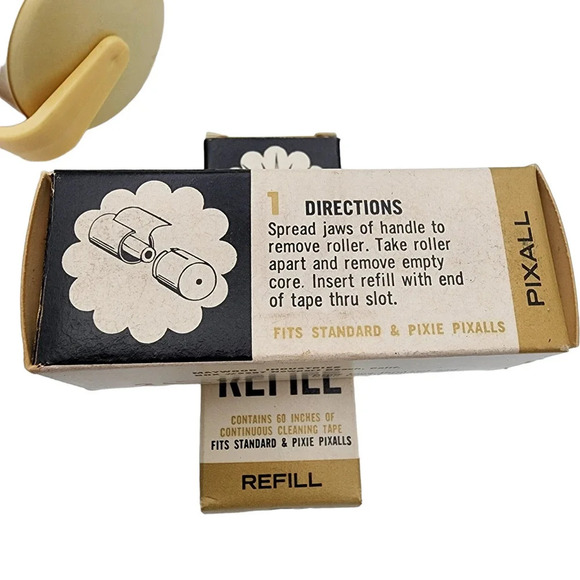 Vintage Pixall Lint Remover Roller with 3 Replacement Rolls New Old Stock in Box - Picture 9 of 11